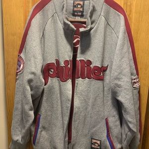 Phillies Vintage 1980 Cooperstown Collection Zipper Sweatshirt